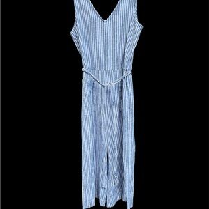 beachlunchlounge Blue and White Striped Jumpsuit